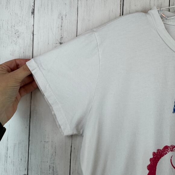 MOTHER White The Boxy Goodie Goodie Horse Around Tee Supima Cotton Size Medium - Picture 3 of 14